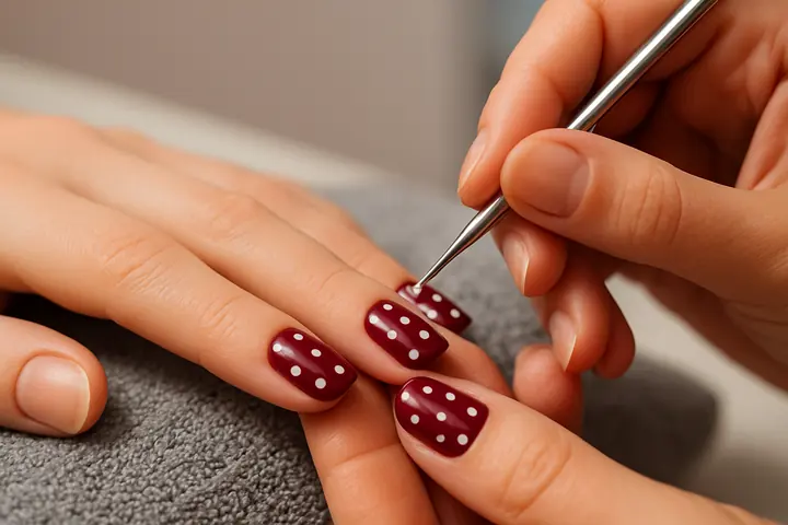 Deux mains au travail : le dotting